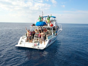 The whole debris removal crew here at rainbow reef dive center 