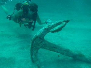 Shayna Cohen captures a new phenomenon on the Benwood wreck, a newly uncovered anchor 