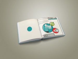 Mockup of the activity part of the book