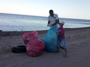 During the clean up 5