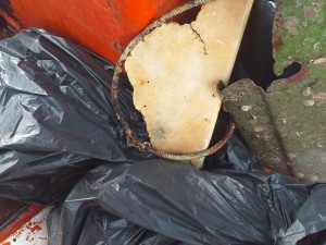 The rubbish removed 
