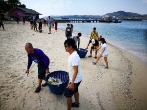 Cleaning project at Chon Buri province