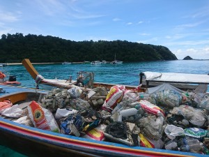 trash collected during Cleaning Koh Rok beaches