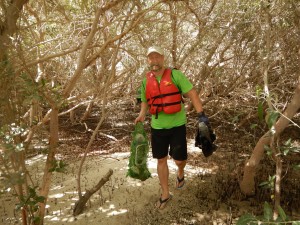 CAE ME volunteer mangrove clean up in Abu Dhabi
