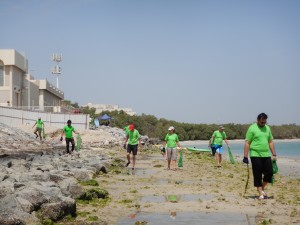 CAE Maritime ME volunteers participates in  coastal clean up in Abu Dhabi