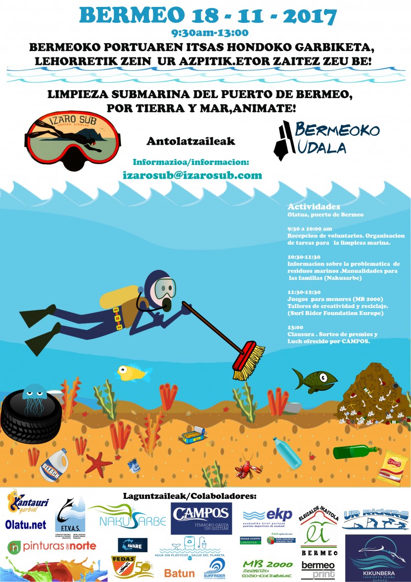 Limpieza submarina del puerto de Bermeo