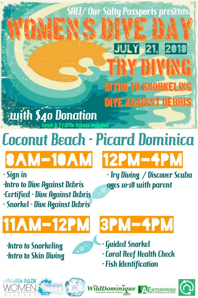 womens dive day salt dominica