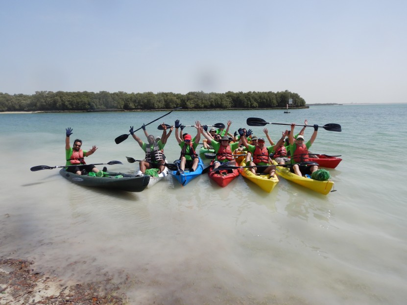 CAE Maritime ME mangrove clean up for Earth Day