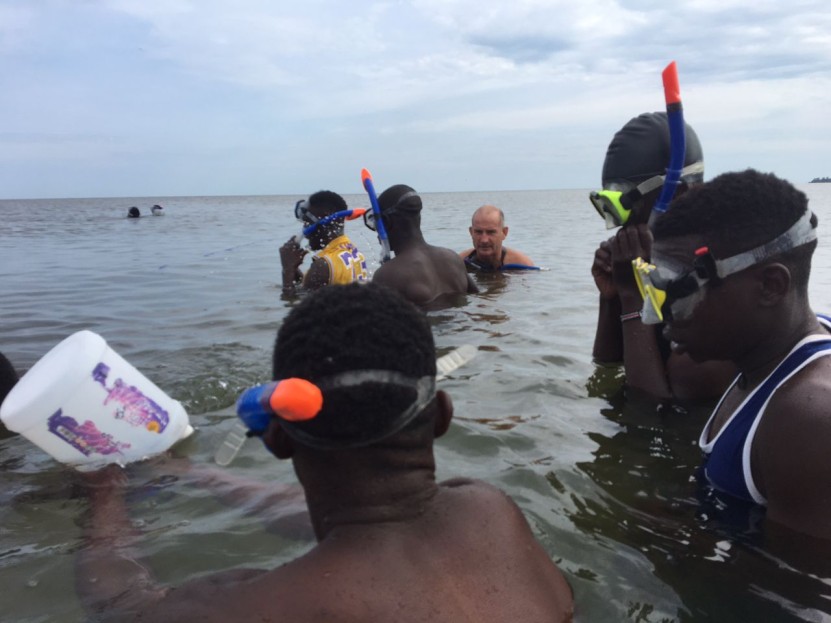 Snorkelling sessions at Lido Beach in Entebbe along Lake Victoria shores