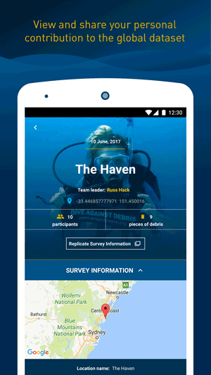 The new Dive Against Debris App: Citizen Science in a Digital Age