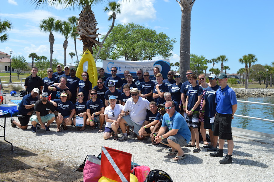 40 volunteers, about half military and half civilian, participated in the world’s first Dive Against Debris at MacDill AFB