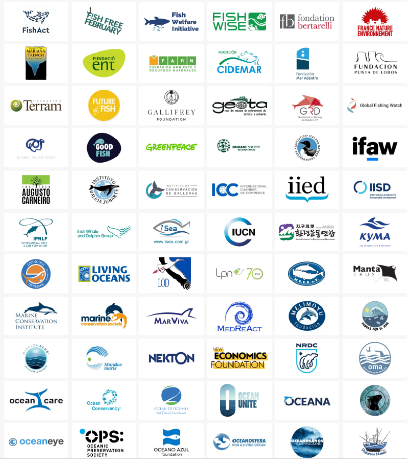 image of Stop Funding Overfishing supporters logos