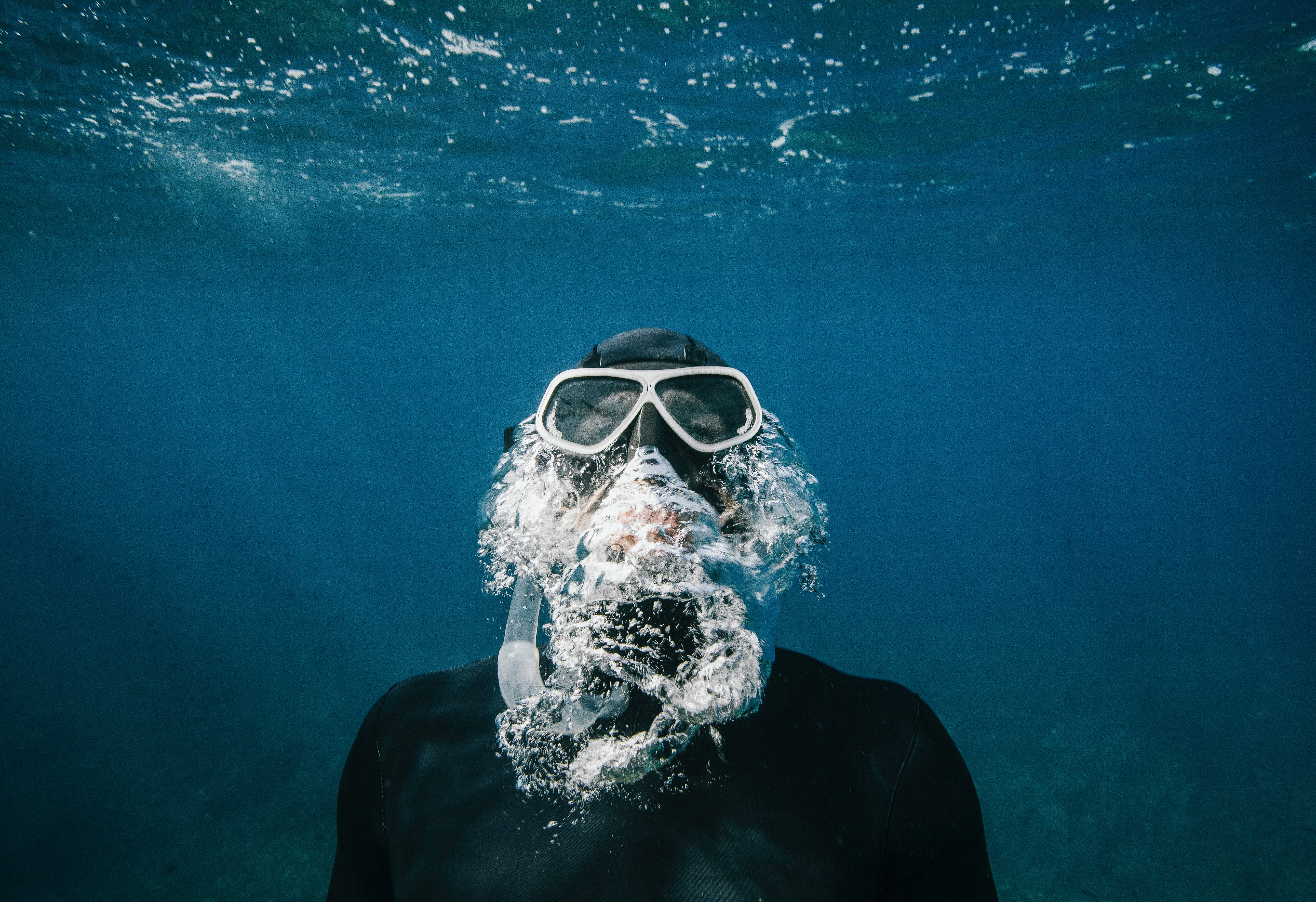 Snorkeler underwater