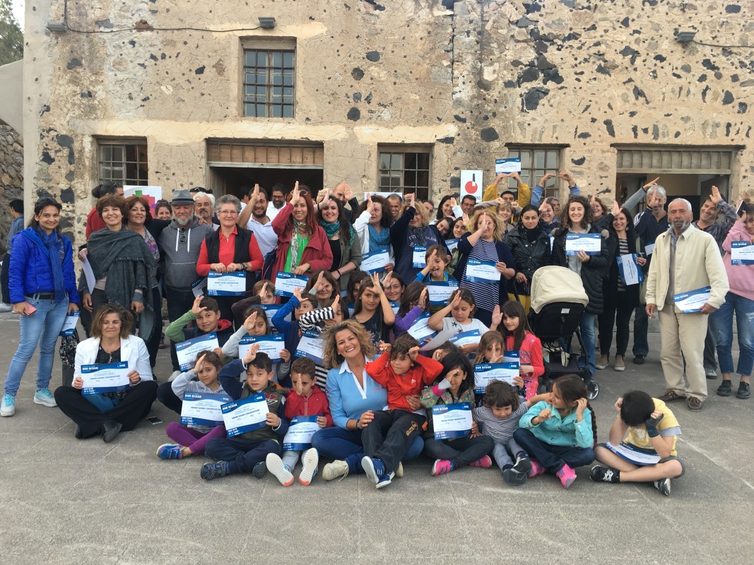 Katerina Topouzoglou, Mykonos, Greece, shark seminar at local school