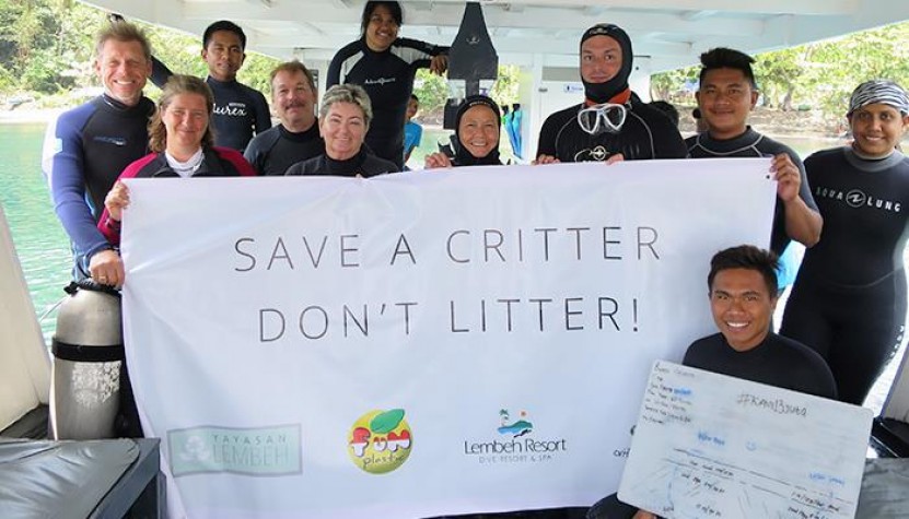 Critters at Lembeh Resort Underwater Clean Up