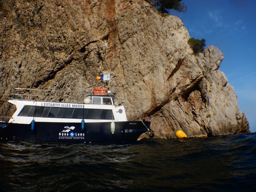 Our boat at Negre del Falaguer