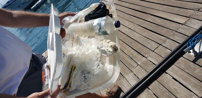 Just some of the trash at Fethiye marina that was floating around.