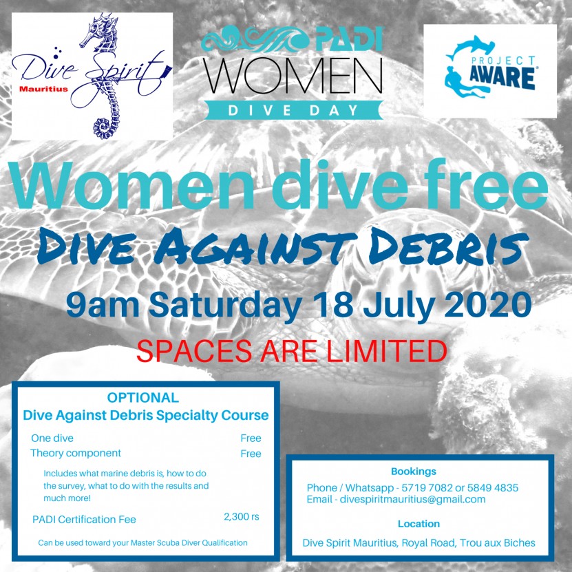 Women Dive Free on 18 July 2020 for Dive Against Debris