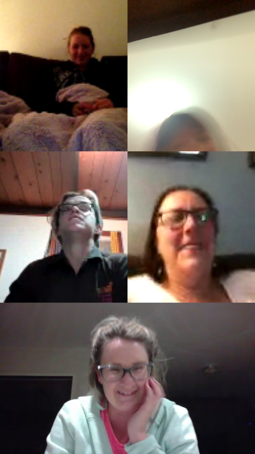 A quick screen shot from wine and chat night